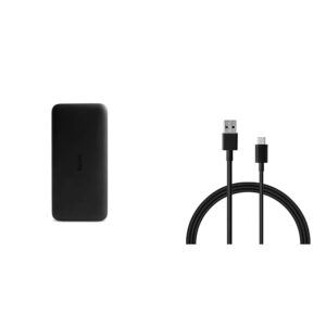 Redmi 20000mAh Li-Polymer Power Bank, USB Type C and Micro USB Ports, 18W Fast Charging