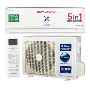Lloyd 0.8 Ton 3 Star Inverter Split AC (5 in 1 Convertible, 100% Copper, Anti-Viral + PM 2.5 Filter